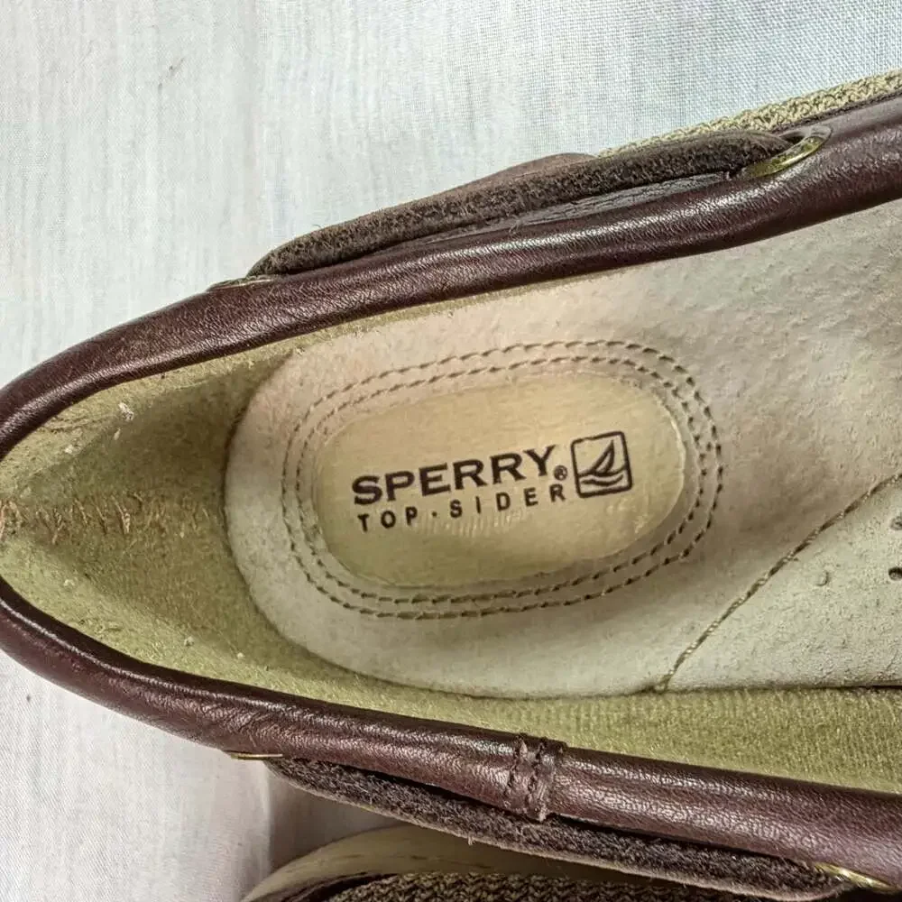 Sperry Top-Sider Bluefish Brown Leather Mesh Boat Shoes